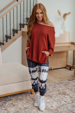 Hazel Blues® |  High Tide Oversize Top in Rust
