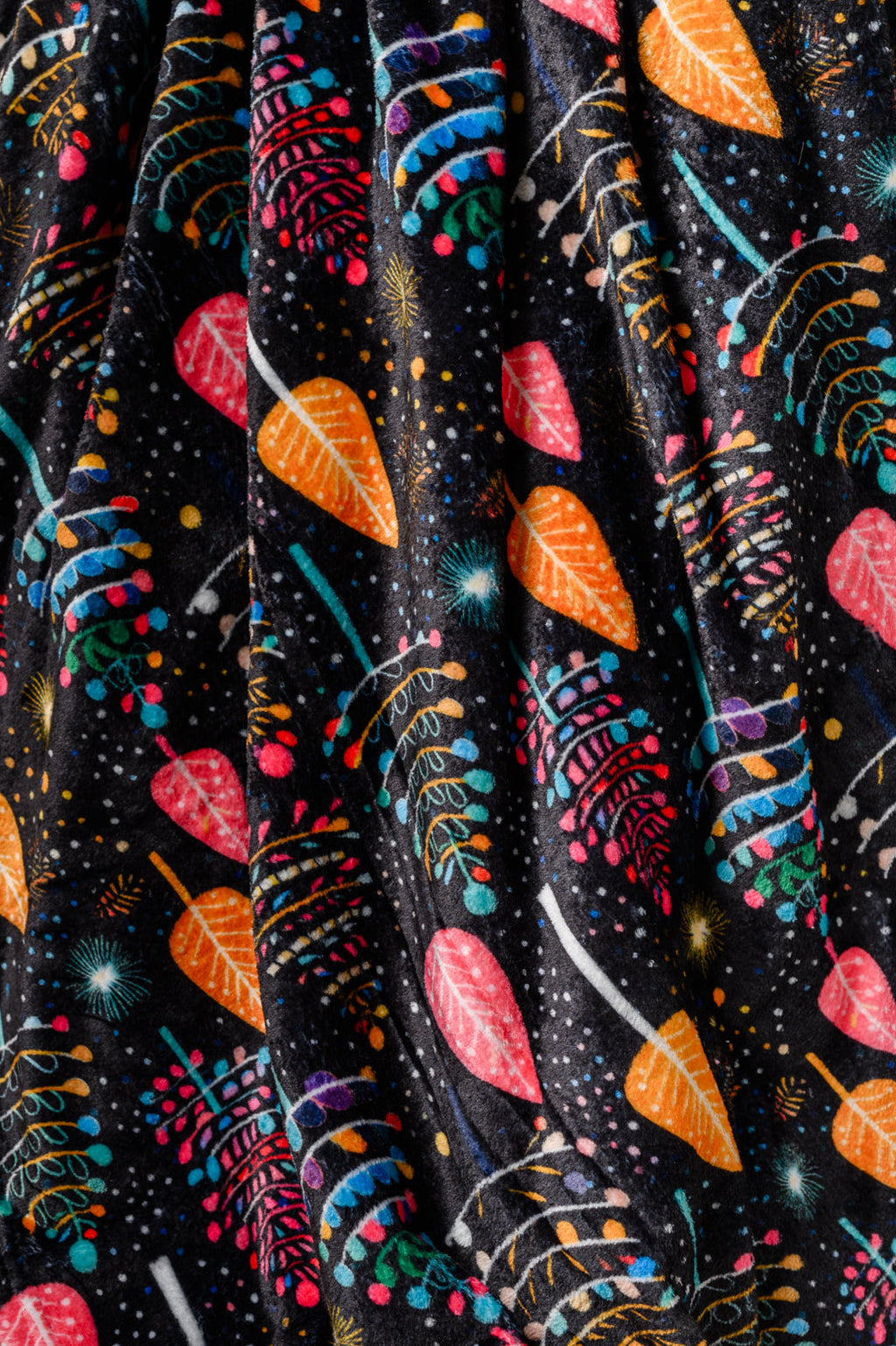 Hazel Blues® |  Holiday Fleece Blanket in Neon Trees