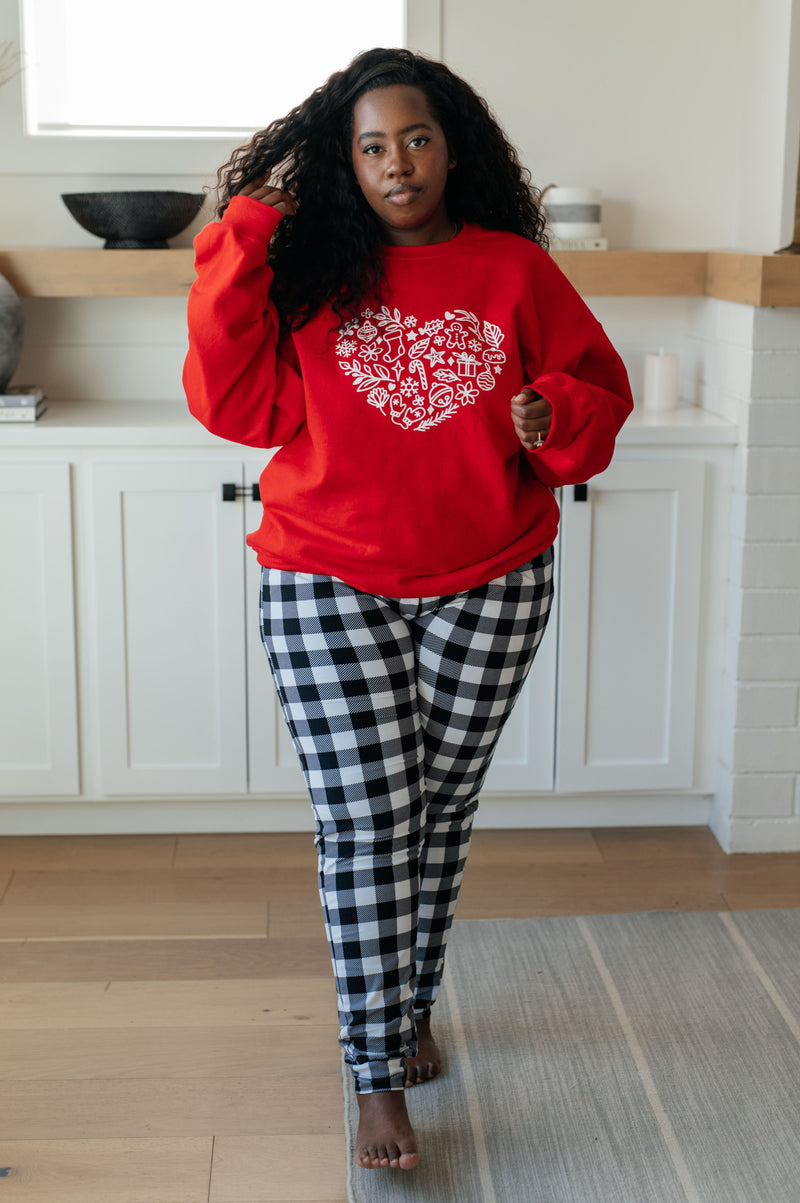 Hazel Blues® |  Holiday Heart Sweatshirt