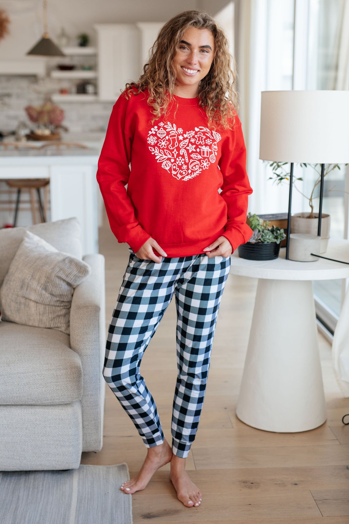 Hazel Blues® |  Holiday Heart Sweatshirt