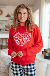 Hazel Blues® |  Holiday Heart Sweatshirt