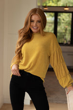 Hazel Blues® |  Honey Be Mine Balloon Sleeve Sweater