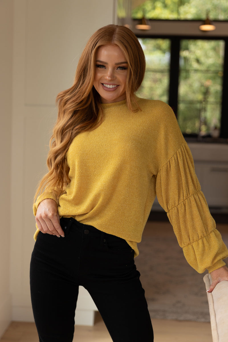 Hazel Blues® |  Honey Be Mine Balloon Sleeve Sweater