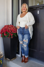 Hazel Blues® |  How's It Going Open Front Cardigan