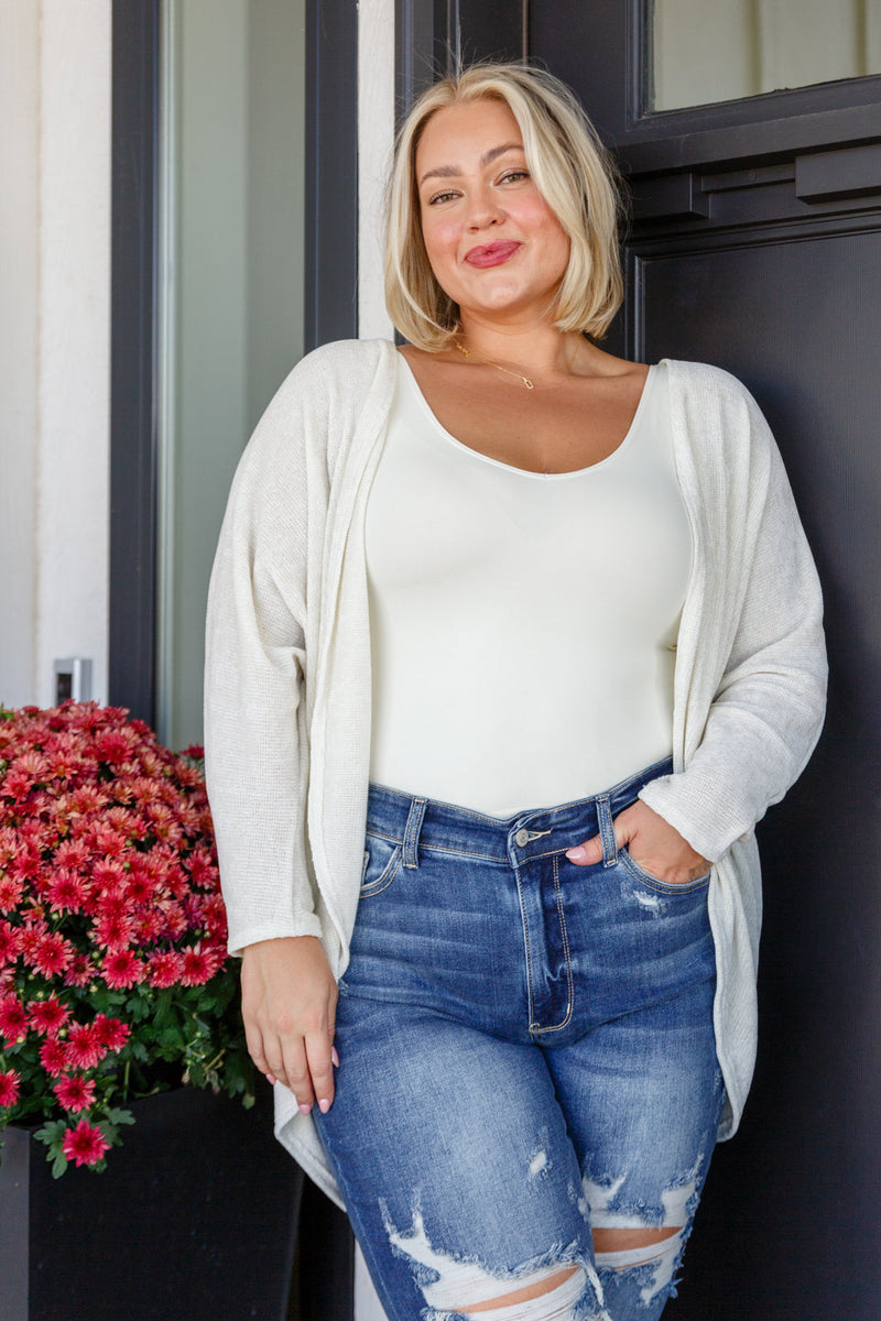 Hazel Blues® |  How's It Going Open Front Cardigan