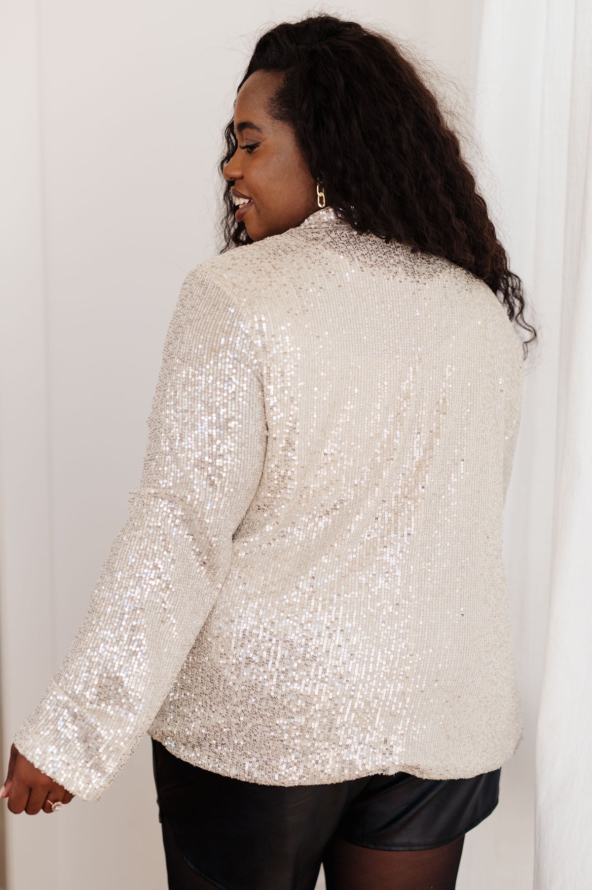 Hazel Blues® |  I Know You're Busy Sequin Blazer