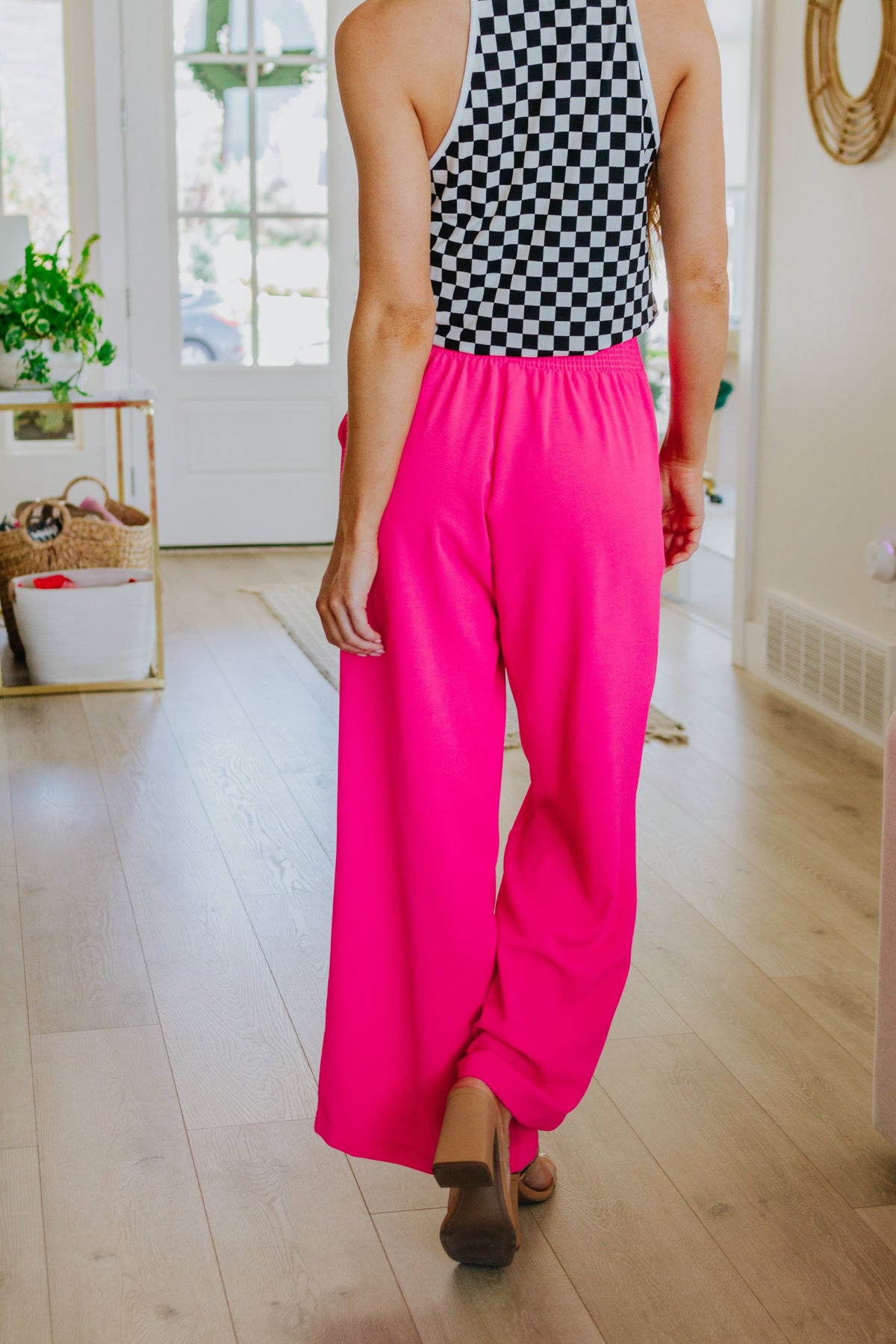 Hazel Blues® |  I Love These High Rise Wide Leg Pants in Hot Pink