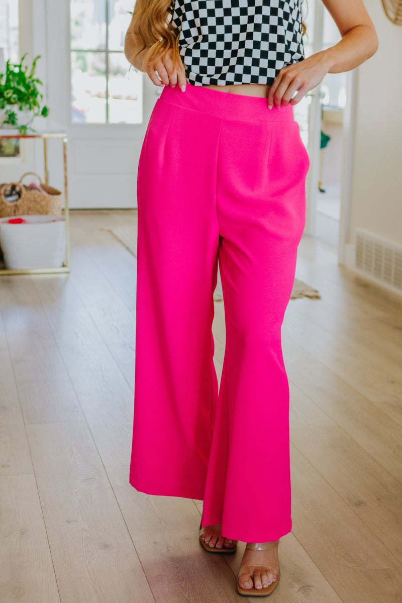 Hazel Blues® |  I Love These High Rise Wide Leg Pants in Hot Pink