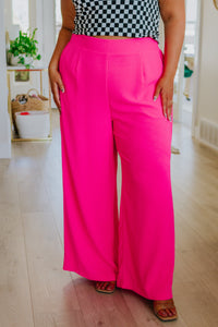 Hazel Blues® |  I Love These High Rise Wide Leg Pants in Hot Pink