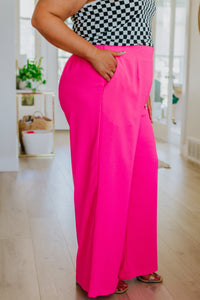 Hazel Blues® |  I Love These High Rise Wide Leg Pants in Hot Pink