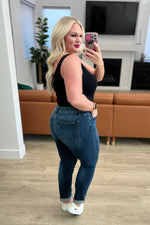 Hazel Blues® |  Amber Mid Rise Cuffed Slim Fit Jeans