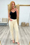 Hazel Blues® |  Alice High Rise Over Dyed 90's Straight Jeans in Light Khaki