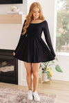 Hazel Blues® |  In the Thick of It Long Sleeve Skort Dress