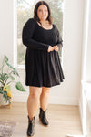 Hazel Blues® |  In the Thick of It Long Sleeve Skort Dress
