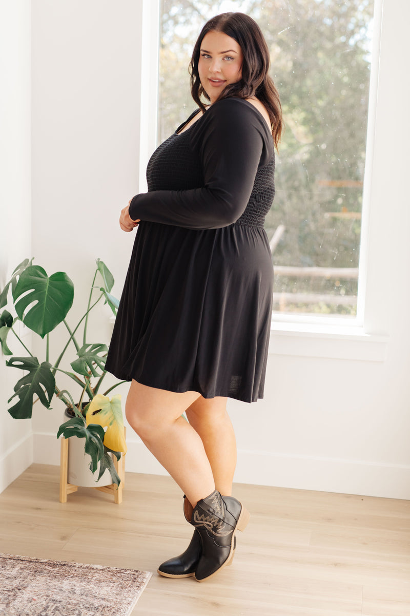 Hazel Blues® |  In the Thick of It Long Sleeve Skort Dress