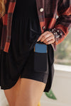 Hazel Blues® |  In the Thick of It Long Sleeve Skort Dress