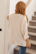 Hazel Blues® |  Ivory Thoughts Chenille Blouse