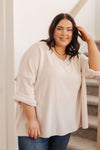 Hazel Blues® |  Ivory Thoughts Chenille Blouse