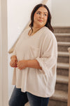 Hazel Blues® |  Ivory Thoughts Chenille Blouse
