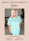 Hazel Blues® |  Front Seam Round Neck Sweater in Heather Mocha