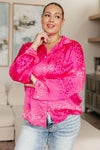 Hazel Blues® |  LSAT at Two Button Up Blouse