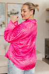 Hazel Blues® |  LSAT at Two Button Up Blouse