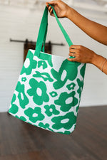 Hazel Blues® |  Lazy Daisy Knit Bag in Green