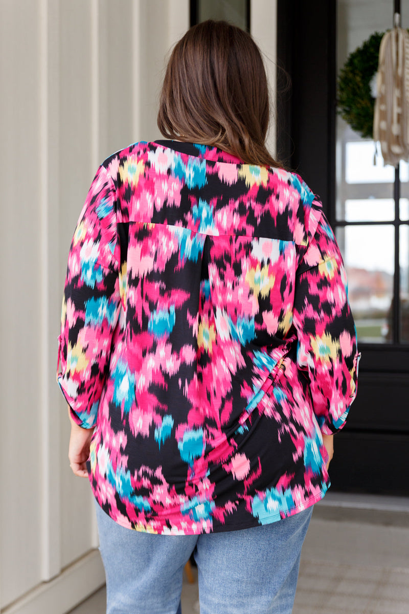 Hazel Blues® |  Little Lovely Blouse in Painted Floral
