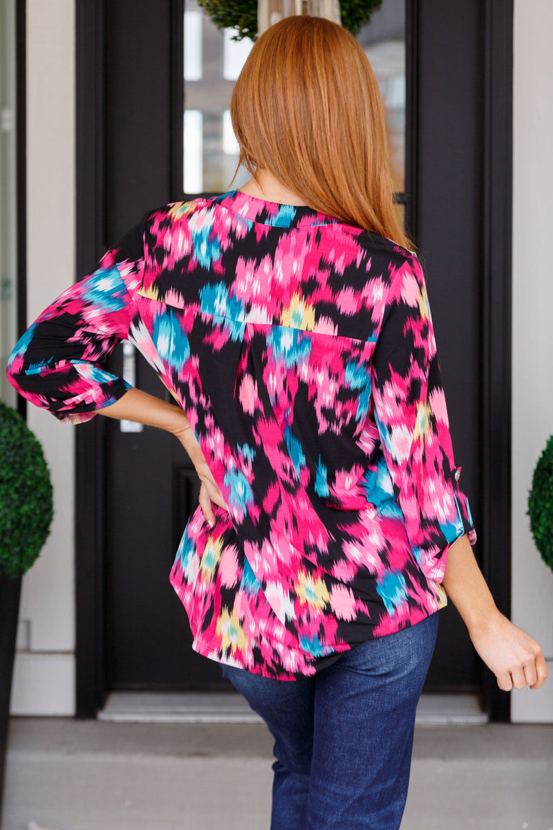 Hazel Blues® |  Little Lovely Blouse in Painted Floral