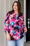 Hazel Blues® |  Little Lovely Blouse in Painted Floral