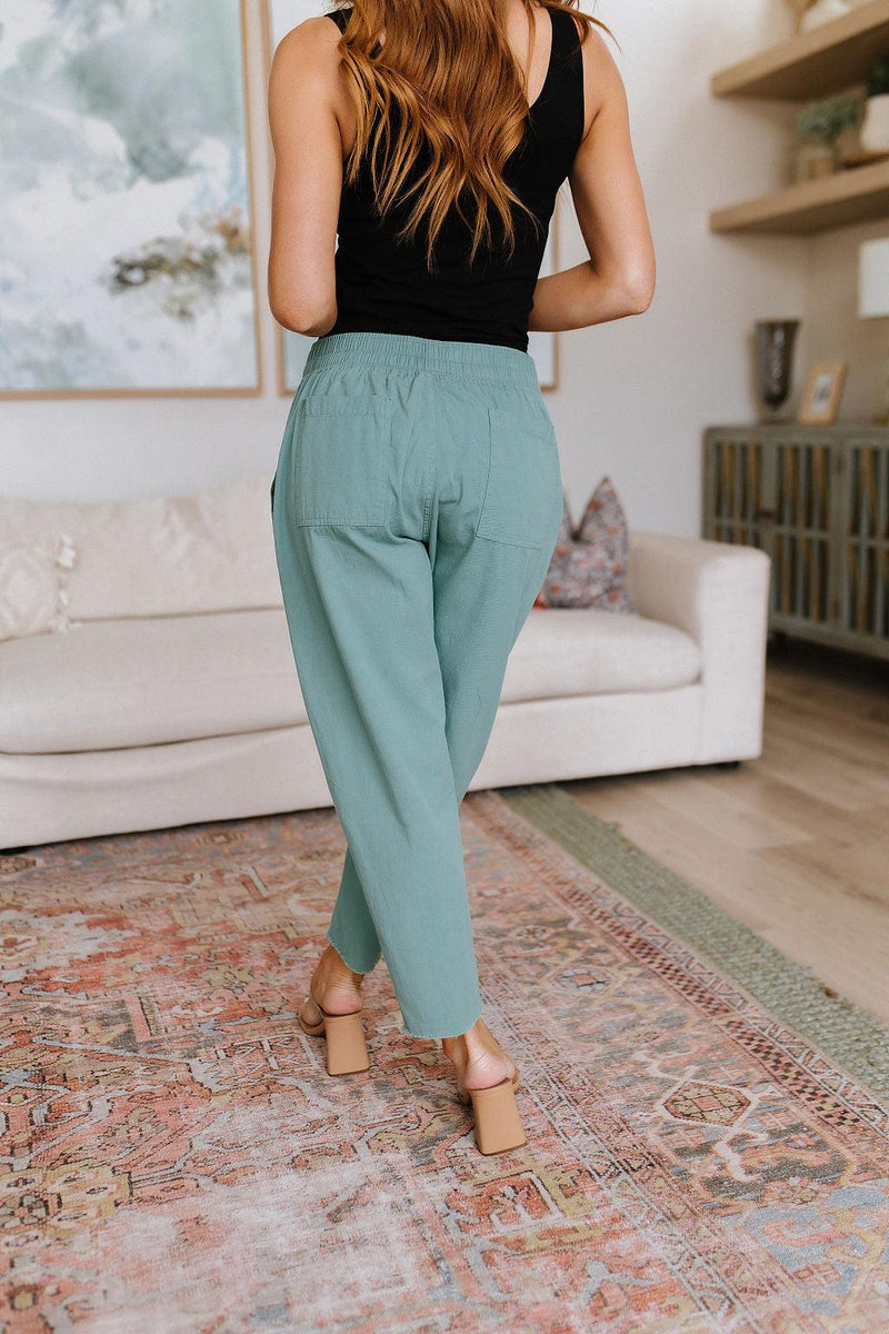 Hazel Blues® | Love Me Dearly High Waisted Pants in Jade - Hazel Blues®