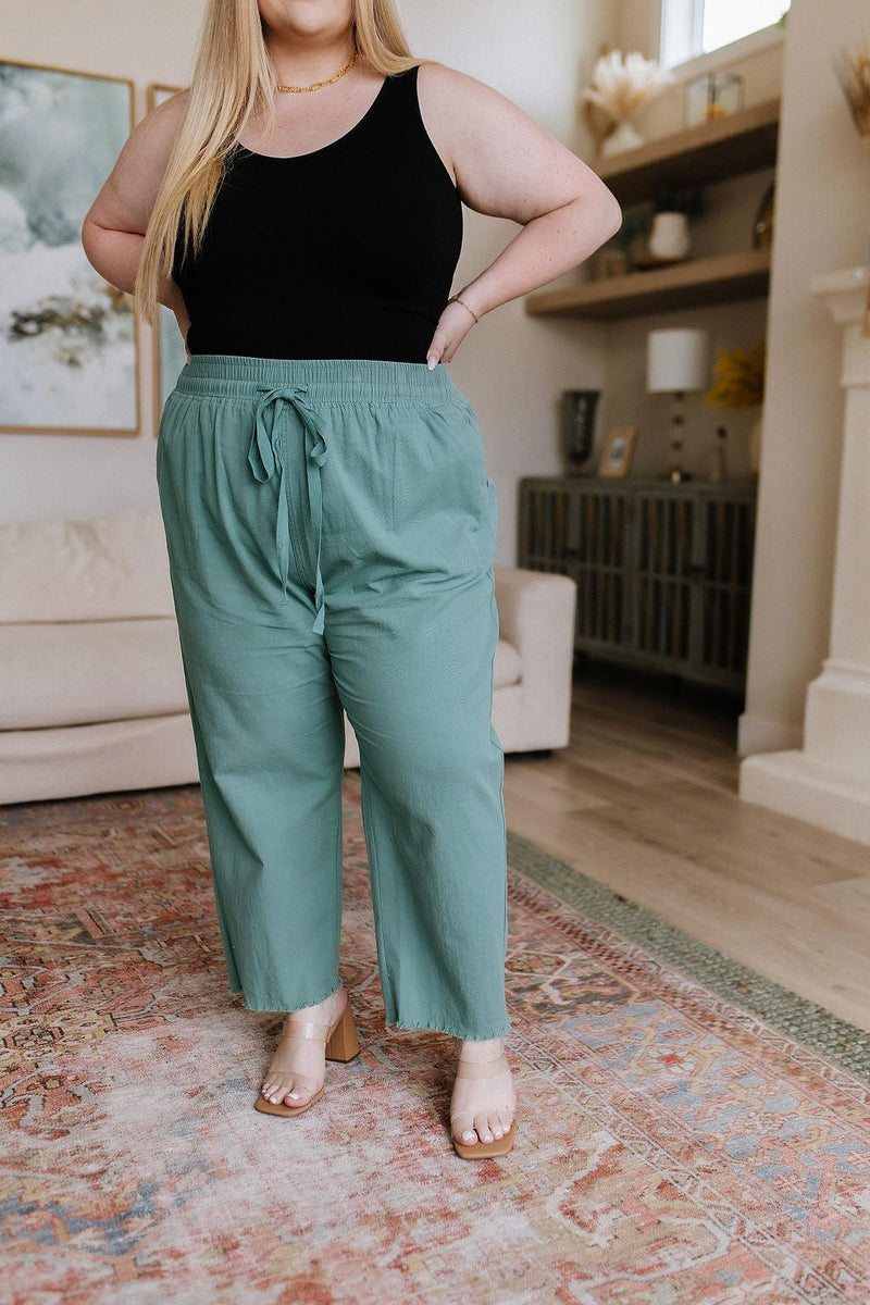 Hazel Blues® | Love Me Dearly High Waisted Pants in Jade - Hazel Blues®