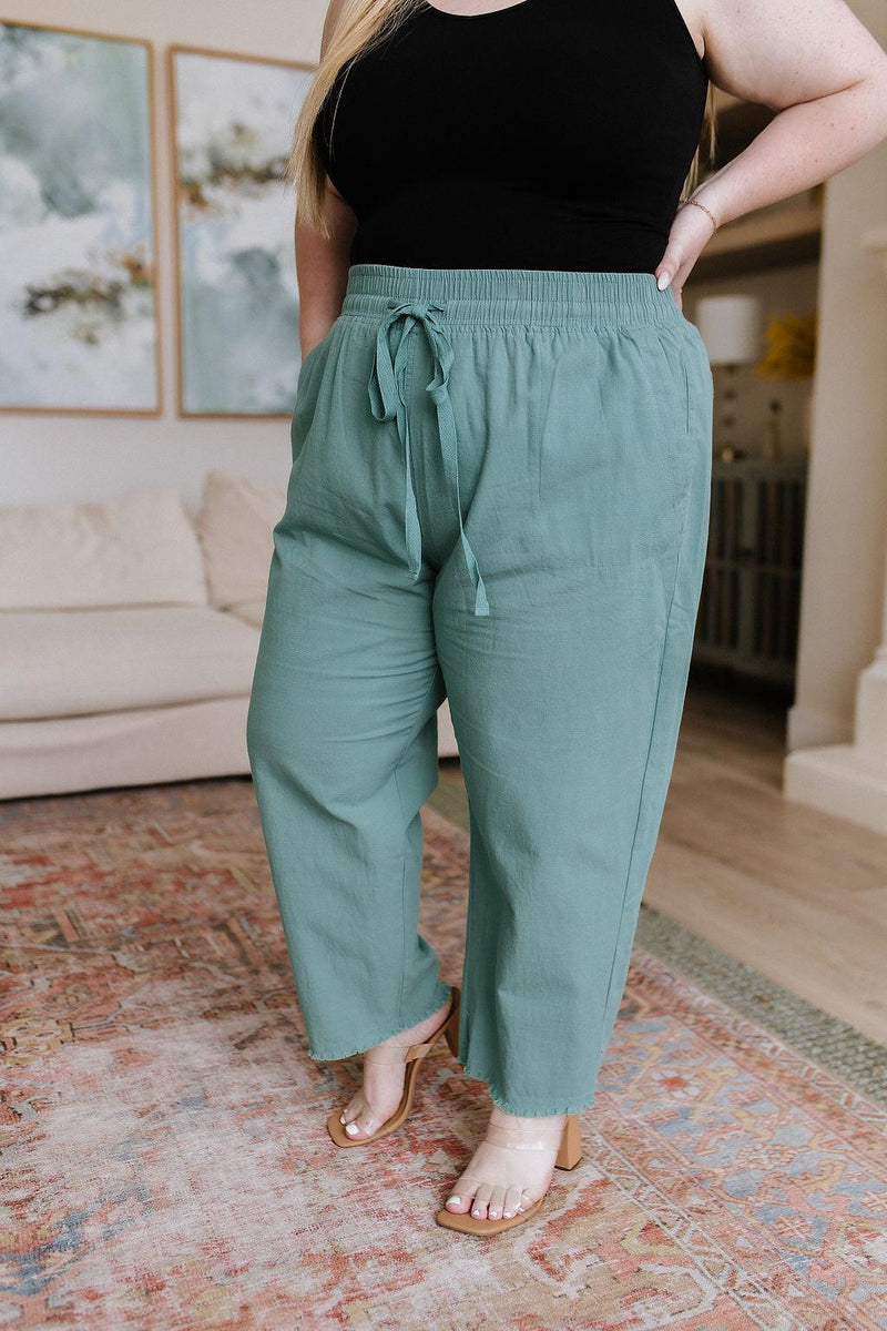 Hazel Blues® | Love Me Dearly High Waisted Pants in Jade - Hazel Blues®