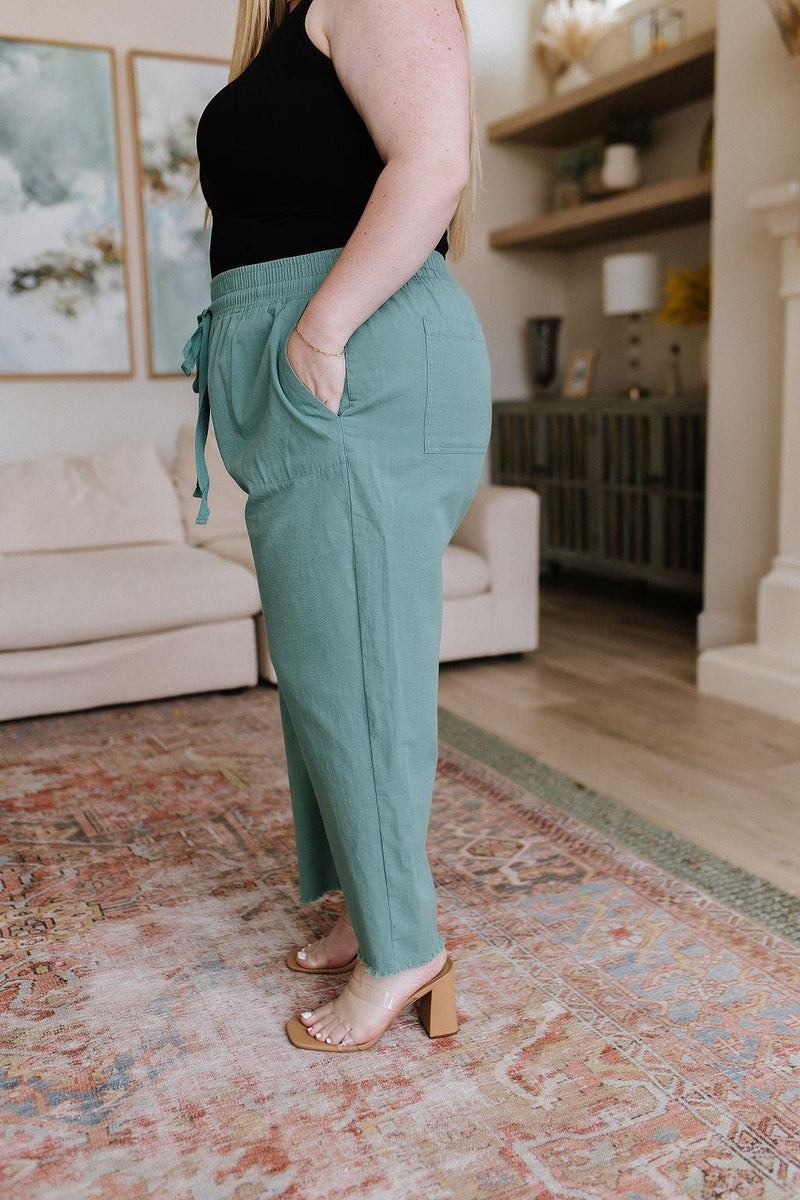 Hazel Blues® | Love Me Dearly High Waisted Pants in Jade - Hazel Blues®