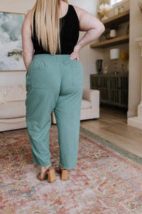 Hazel Blues® | Love Me Dearly High Waisted Pants in Jade - Hazel Blues®