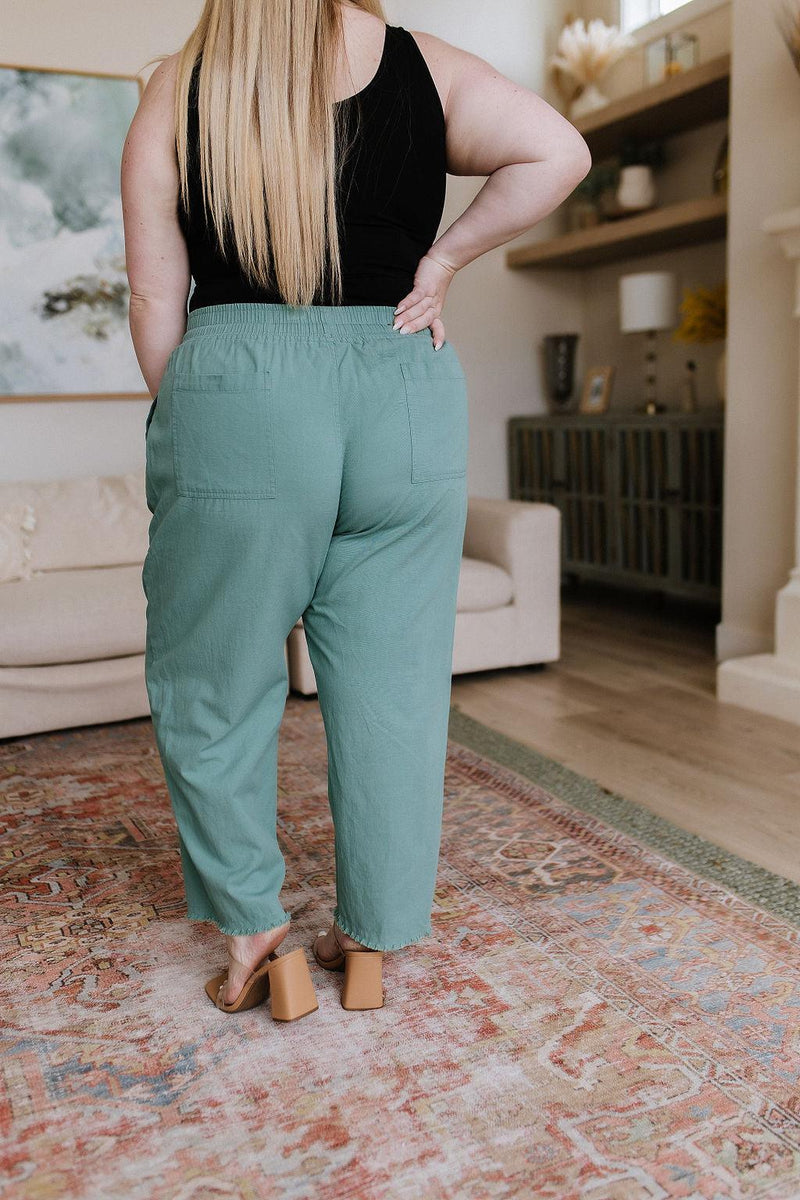 Hazel Blues® | Love Me Dearly High Waisted Pants in Jade - Hazel Blues®