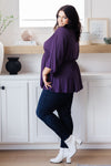 Hazel Blues® |  Love On The Line V-Neck Peplum Blouse