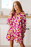 Hazel Blues® |  Magnificently Mod Floral Shirt Dress