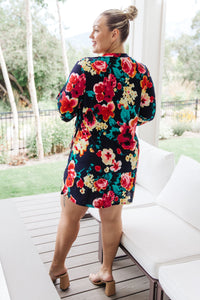 Hazel Blues® |  Moonlit Garden Floral Mini Dress