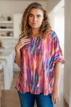 Hazel Blues® |  My Bae Boyfriend Top in Pink Kaleidoscope