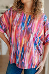 Hazel Blues® |  My Bae Boyfriend Top in Pink Kaleidoscope