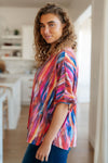 Hazel Blues® |  My Bae Boyfriend Top in Pink Kaleidoscope