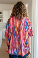 Hazel Blues® |  My Bae Boyfriend Top in Pink Kaleidoscope
