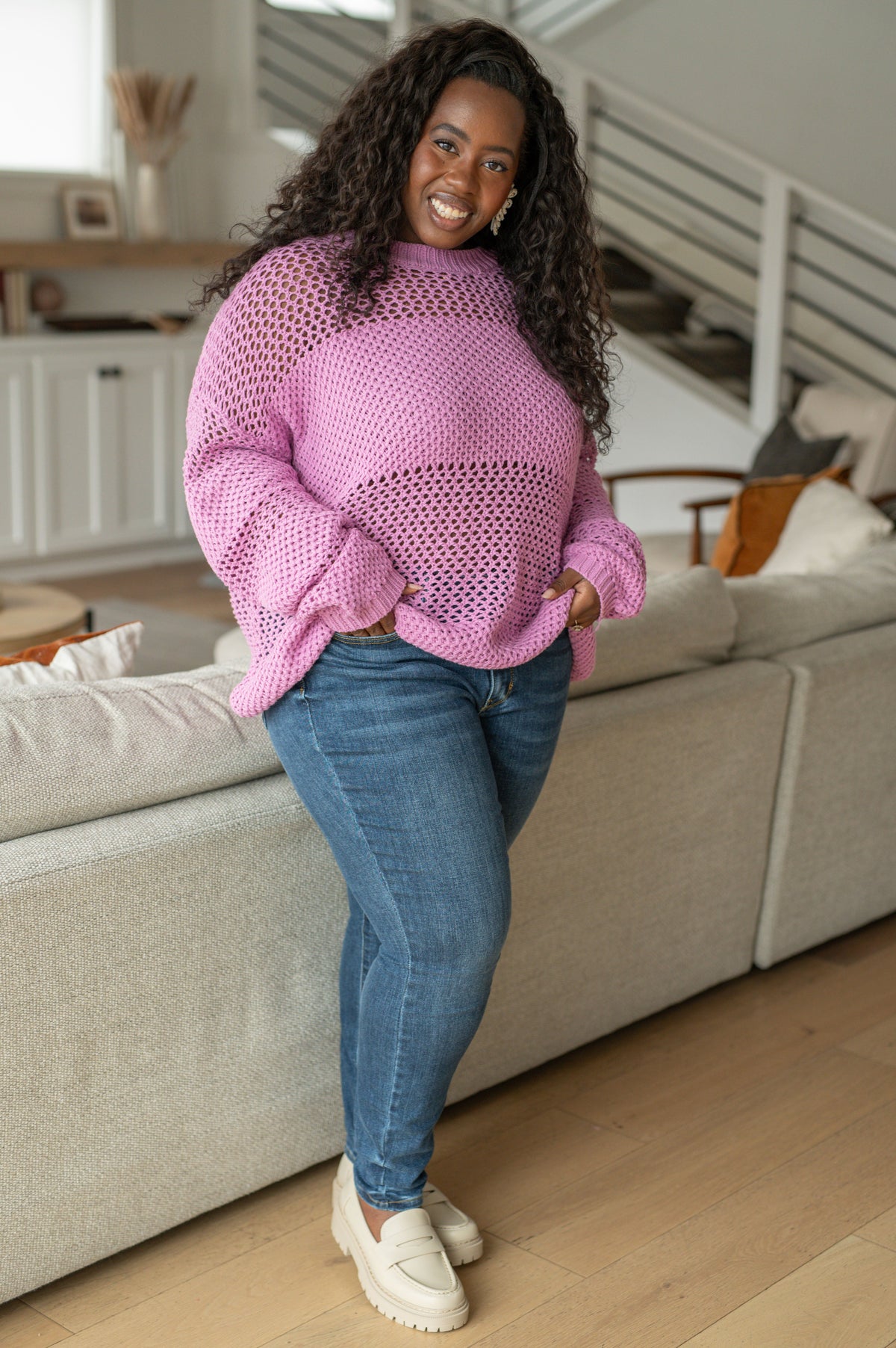 Hazel Blues® |  My Latest Love Loose Knit Sweater