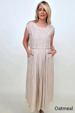 Hazel Blues® | White Birch Sleeveless Linen Top And Skirt Set - Hazel Blues®