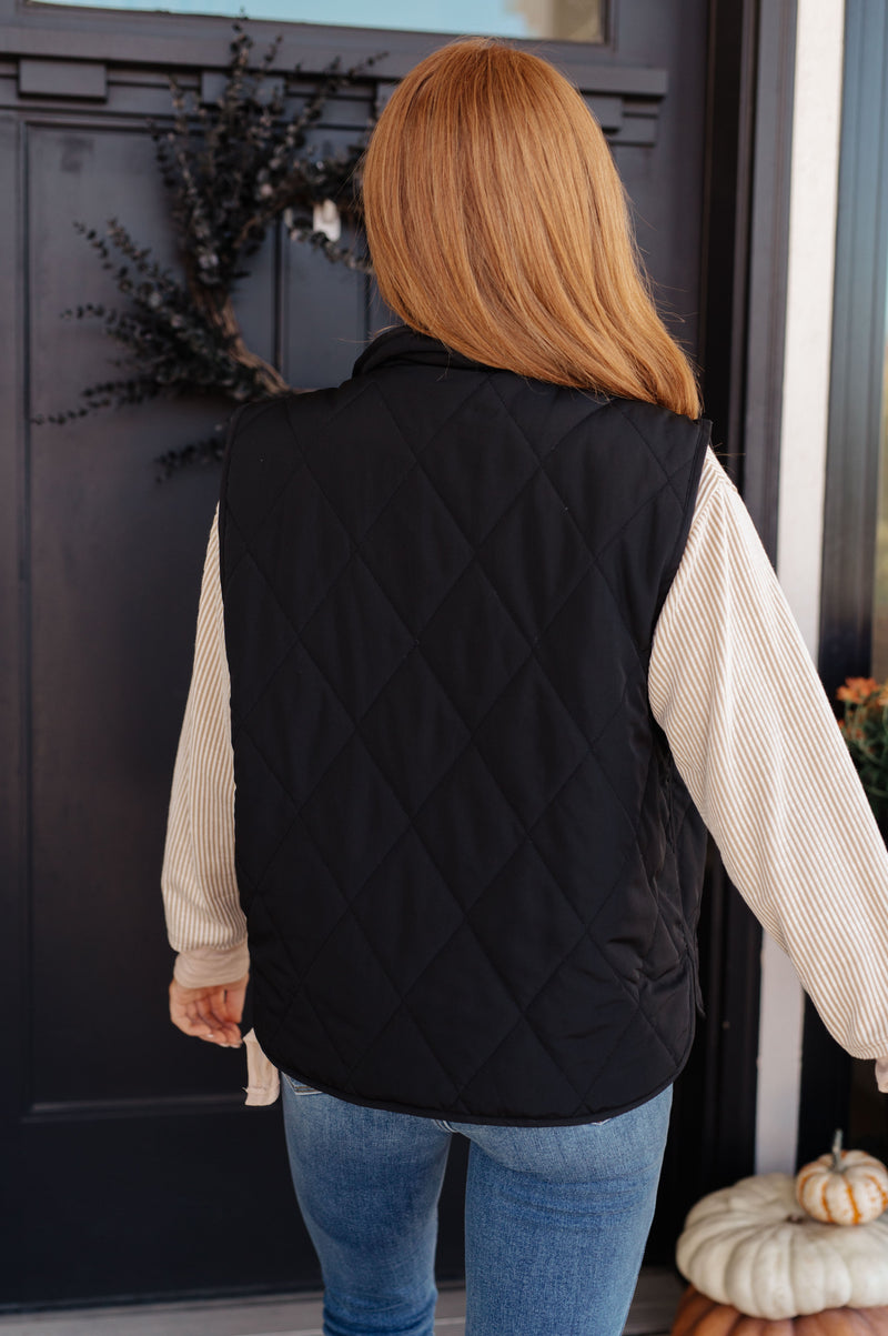 Hazel Blues® |  Neither Here Nor There Puffer Vest in Black