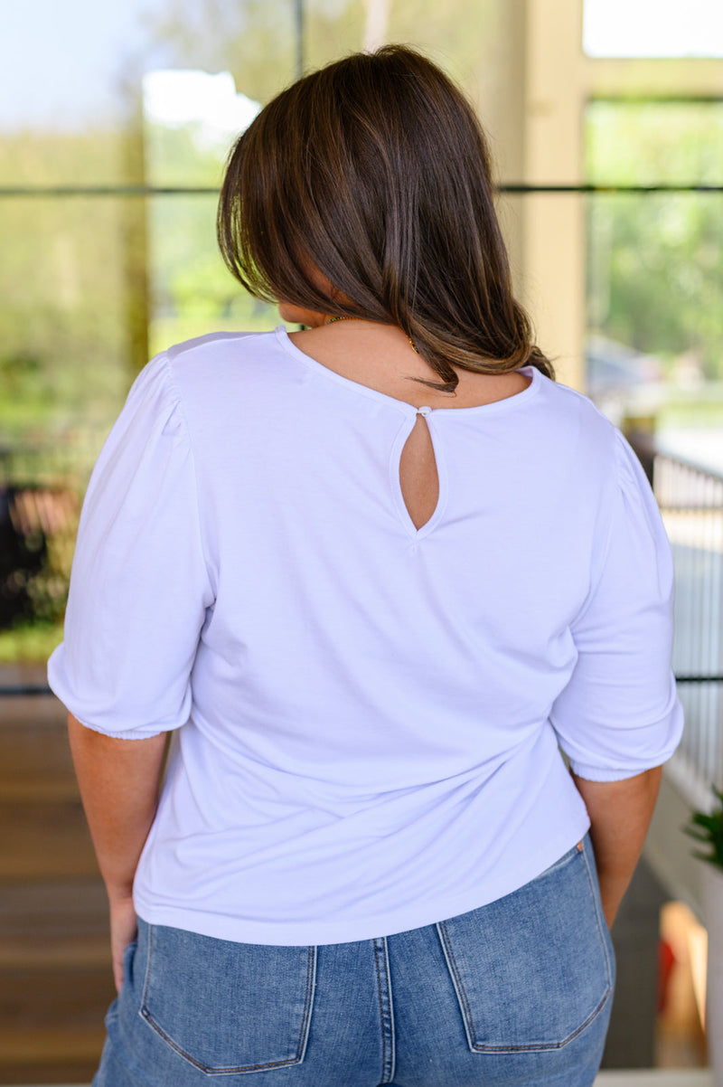 Hazel Blues® |  New Days Ahead White Blouse