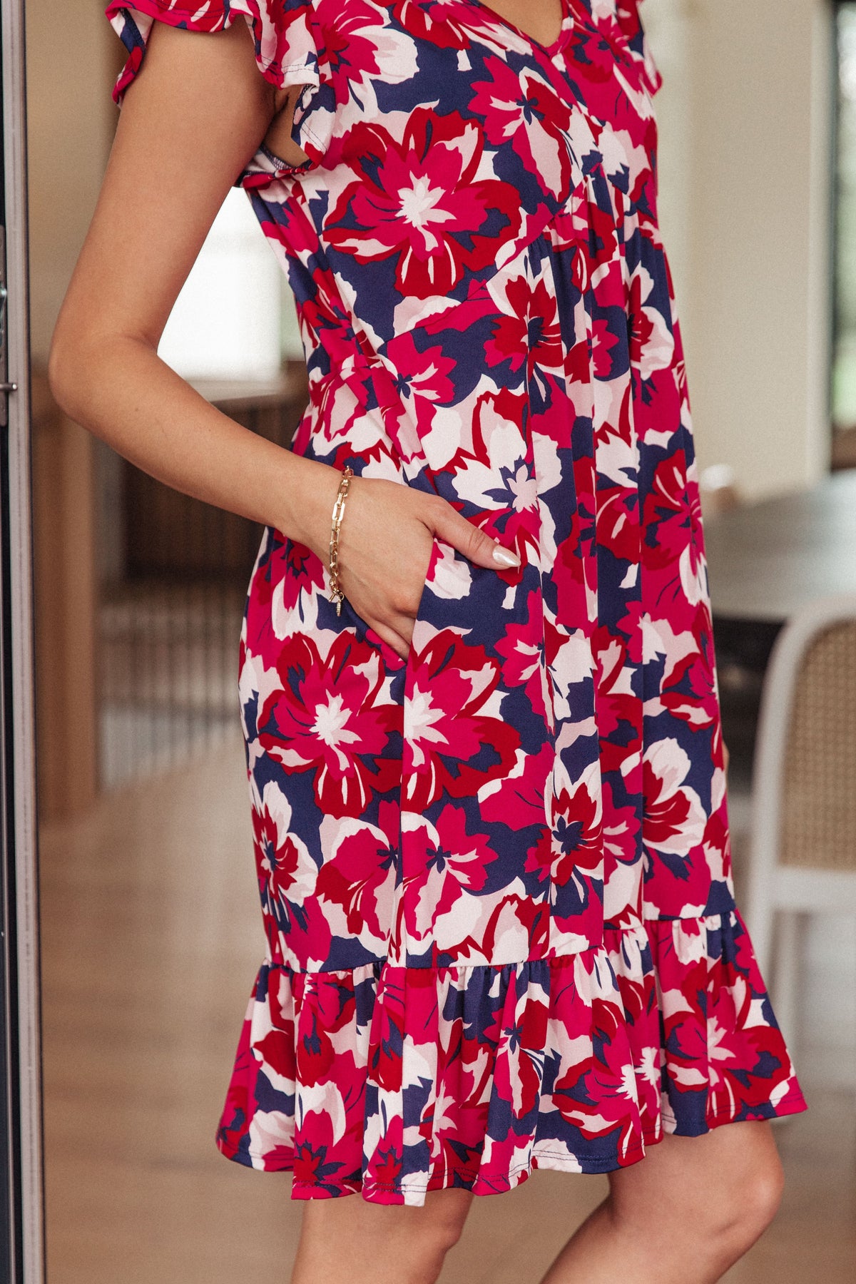 Hazel Blues® |  No Downside Floral Dress