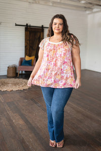 Hazel Blues® |  Not So Serious Floral Blouse in Pink