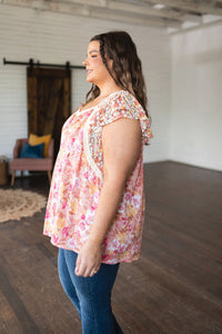 Hazel Blues® |  Not So Serious Floral Blouse in Pink